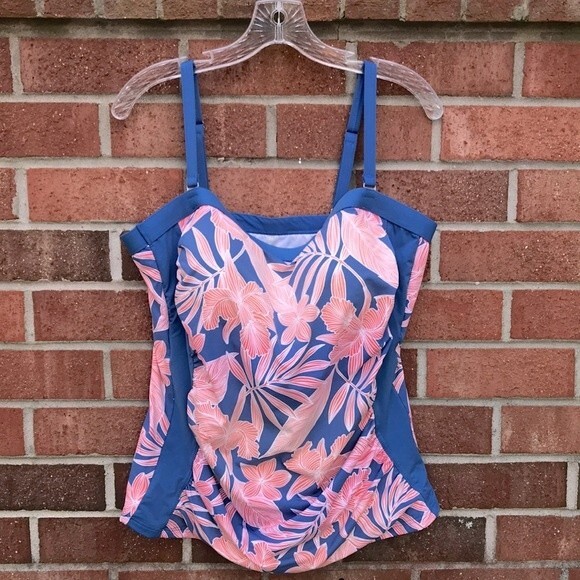Lands’ End Tankini Top sz 16 - Picture 1 of 15